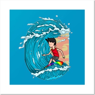 Relaxing surfing Posters and Art